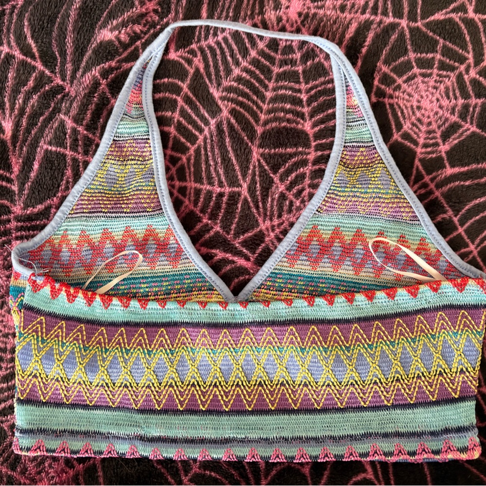 Colorful Patterned Knit Top - Picture 2 of 2